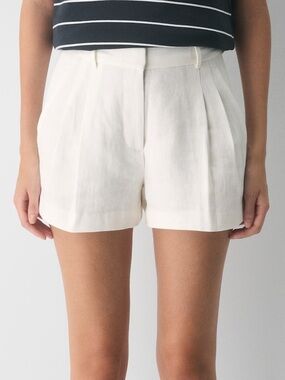 Aritzia Effortless Mini Short White Linen